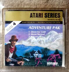 Adventure Pak: Quest for Gold, Moon Survival, Volcano, Super Slueth (Keypunch Software) (Atari 400/800)