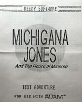 Michigana Jones and the House of Misteree (Reedy Software) (Colecovision ADAM)
