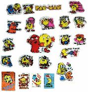 Assorted Pacman stickers
