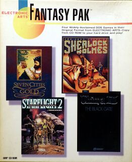 Fantasy Pak: Seven Cities of Gold Commemorative Edition, Starflight 2: Trade Routes of the Cloud Nebula, The Lost Files of Sherlock Holmes, Ultima VII: The Black Gate