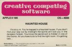 Haunted House (Creative Computing Software) (Apple II)