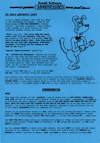 Krazy Kartoonist Kaper, The (FSF Adventures) (ZX Spectrum) (missing tape) (Contains Hint Sheet)