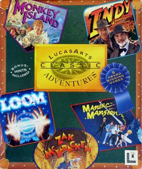 LucasArts Classic Adventures: The Secret of Monkey Island, Indiana Jones and the Last Crusade, Loom, Maniac Mansion, Zak McKracken and the Alien Mindbenders (IBM PC)
