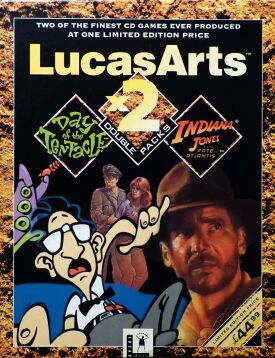 LucasArts x2 Double Packs: Maniac Mansion 2: Day of the Tentacle and Indiana Jones and the Fate of Atlantis (U.S. Gold) (IBM PC)
