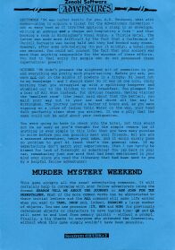 Murder Mystery Weekend
