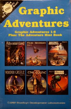 Graphic Adventures (contains S.A.G.A 1-6) (StarSoft Development Laboratories) (Atari 400/800) (Contains Hint Book)