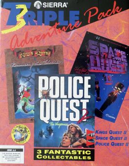 Sierra Triple Adventure Pack: King's Quest II: Romancing the Throne, Space Quest II: Vohaul's Revenge, Police Quest 2: The Vengeance (Ozisoft) (IBM PC)