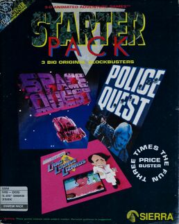 3-D Animated Adventure Games Starter Pack: Leisure Suit Larry in the Land of the Lounge Lizards, Space Quest I: The Sarien Encounter, Police Quest I: In Pursuit of the Death Angel