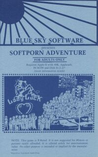 Softporn Adventure (Blue Sky Software) (Apple II) (missing disk)