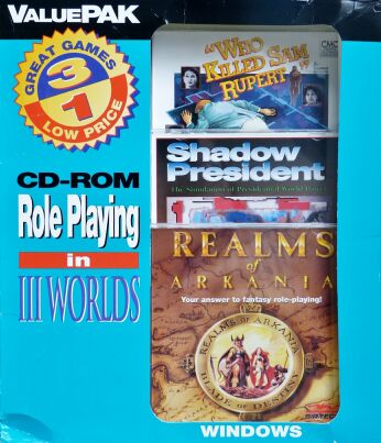 ValuePAK: CD-ROM Role Playing in III Worlds (Realms of Arkania: Blade of Destiny, Shadow President, Virtual Murder 1: Who Killed Sam Rupert)