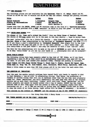 Zenobi Newsletter Nov. 1995