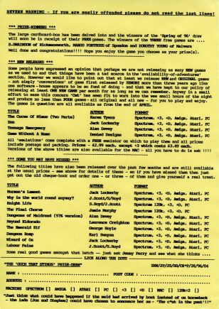 Zenobi Newsletter Apr. 28, 1996