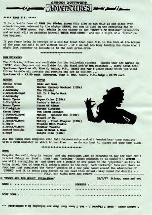 Zenobi Newsletter May 28, 1997
