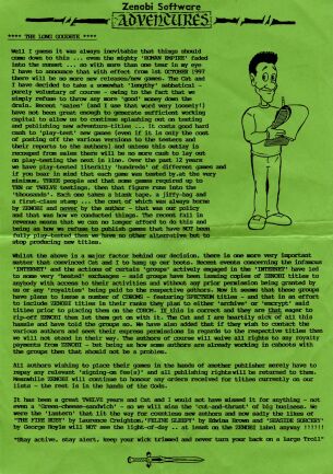 Zenobi Newsletter Sep. 1997